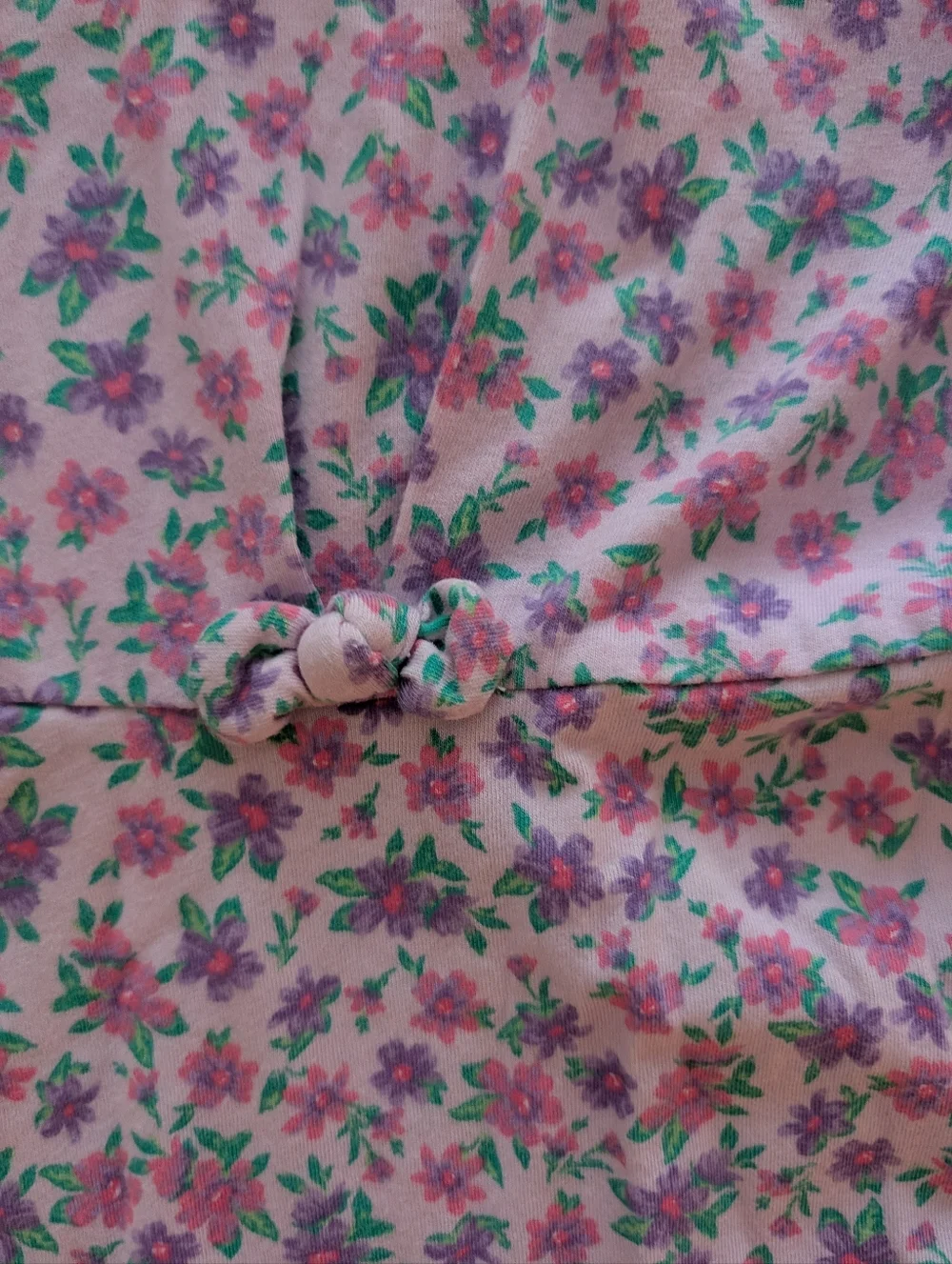 The Children's Place Girls' Pink Floral Knot-Front Dress Cotton Size 5T - Picture 7 of 9